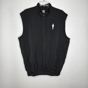 FootJoy FJ Men's Sleeveless Golf Vest M Polyester Sport Active 1/2 Zip